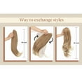 thumbnail image 4 of XmhyTop 1 Pcs Dark Brown/ Blonde Ponytail Wig, 45.72-55.88CM Heat-Resistant Synthetic, Natural-Looking for Daily Use, 4 of 5