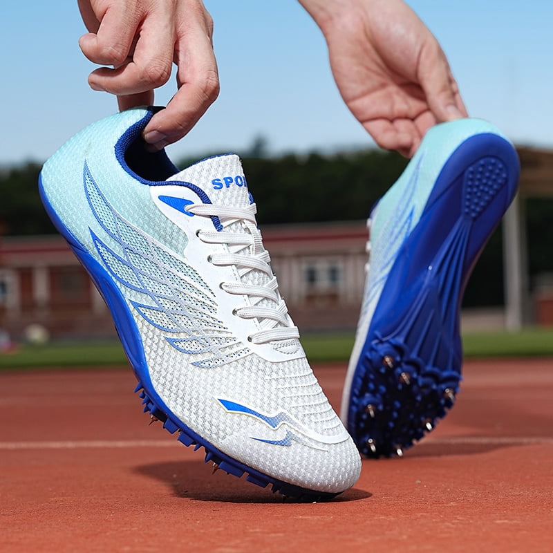 Women Track Spike Shoe for Men Professional Field and Track Shoes Breathable Running High Jump Racing Shoes