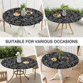 thumbnail image 7 of Elastic Band Round Tablecloth Bohemian Floral, Stretch Cover for 38-42 Inch Tables, Durable for Party Event Garden Use, 7 of 7