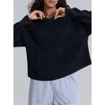 thumbnail image 5 of Michellecmm  Women's Hooded Knit Sweater Long Sleeve Star Print Casual Knitwear, 5 of 9