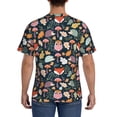 thumbnail image 3 of Vsdgher Autumn Fox Owl Print Men's Dry Fit Mesh Athletic Shirts Moisture Wicking Tennis T-Shirt Tops, 3 of 9