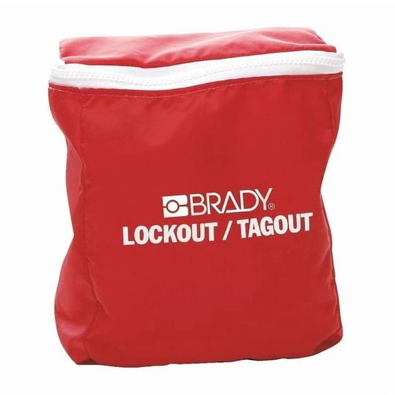 Brady Lockout Pouch,Unfilled,Red 50979