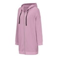 thumbnail image 5 of Breezora Womens Oversized Full Zip Hoodie Long Sleeve Loose Warm Sweatshirt Fall Winter Pullover With Pockets XXXXXL Size Pink, 5 of 9