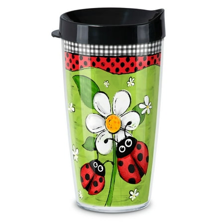 

CounterArt Ladybug Colorful Insulated Plastic Travel Tumbler 16 oz.