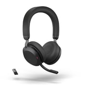 Jabra Evolve2 75 - USB-A UC with Charging Stand - Black Wireless Headset / Music Headphones Black