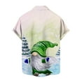 thumbnail image 5 of JURANMO St. Patrick's Day Shirts for Men Short Sleeve Button Down Shirts,Men's 2025 Trendy Shamrock Leprechaun Pattern Printed Tops Casual Loose Lapel Collar Tee with Front Breast Pocket, 5 of 6