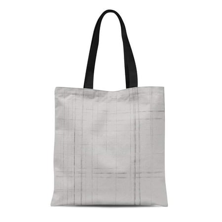 8' Wool Purse - ASHLEIGH Canvas Tote Bag Gray Retro Wool Woven for Plaid Shawl Simple Light Durable Reusable Shopping Shoulder Grocery Bag