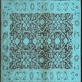thumbnail image 1 of Ahgly Company Machine Washable Indoor Square Oriental Light Blue Industrial Area Rugs, 7' Square, 1 of 4