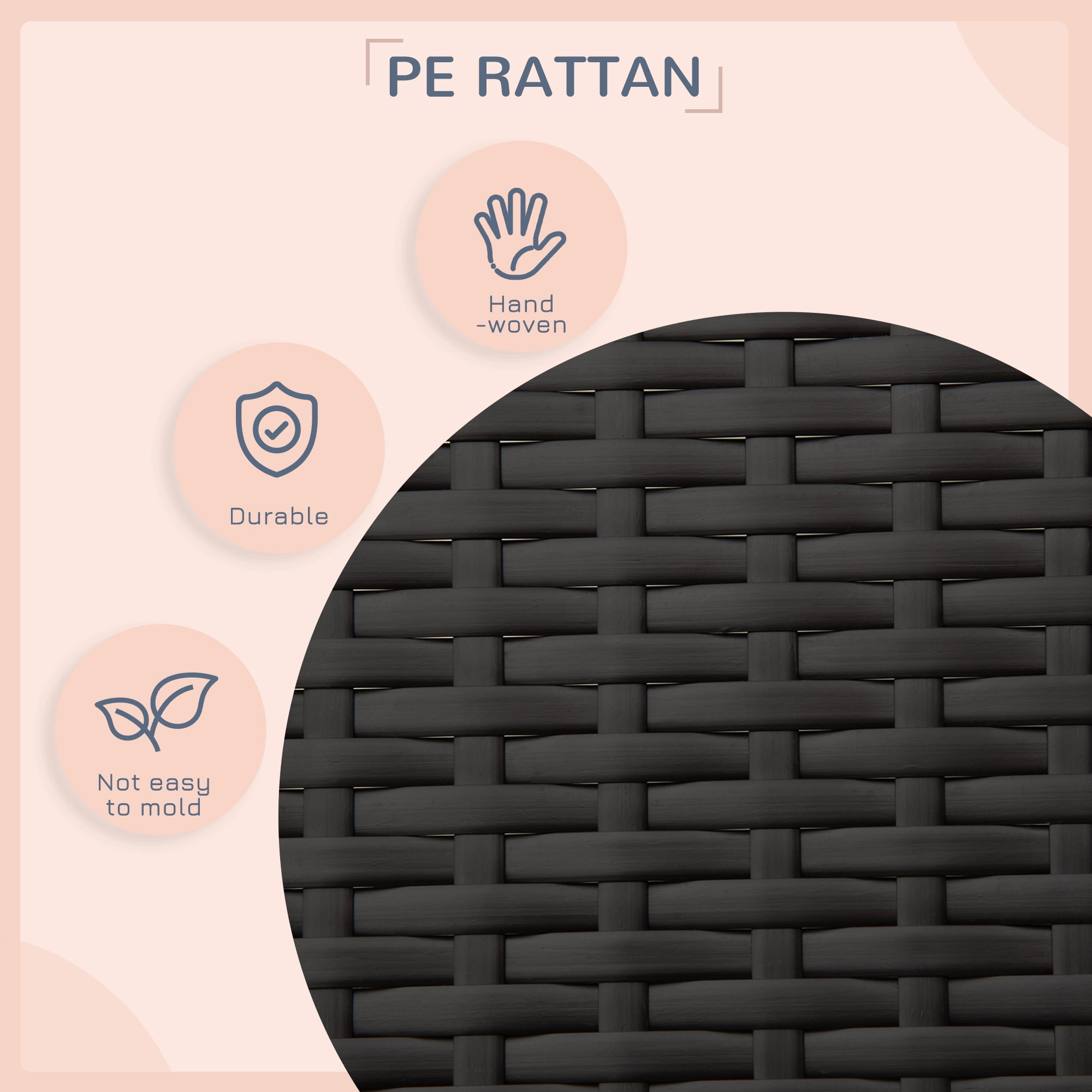 PawHut Wicker Dog House Elevated Raised Rattan Bed for Indoor/Outdoor with Removable Cushion Lounge, Gray