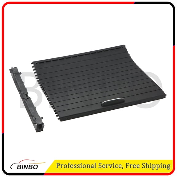 16668038149051 Black Center Console Cup Holder Tray Roller Blind Cover