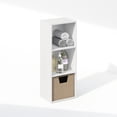 thumbnail image 2 of Furinno Reed 3-Tier Open Shelf Multipurpose Bookcase, Storage Organizer, White, 2 of 9