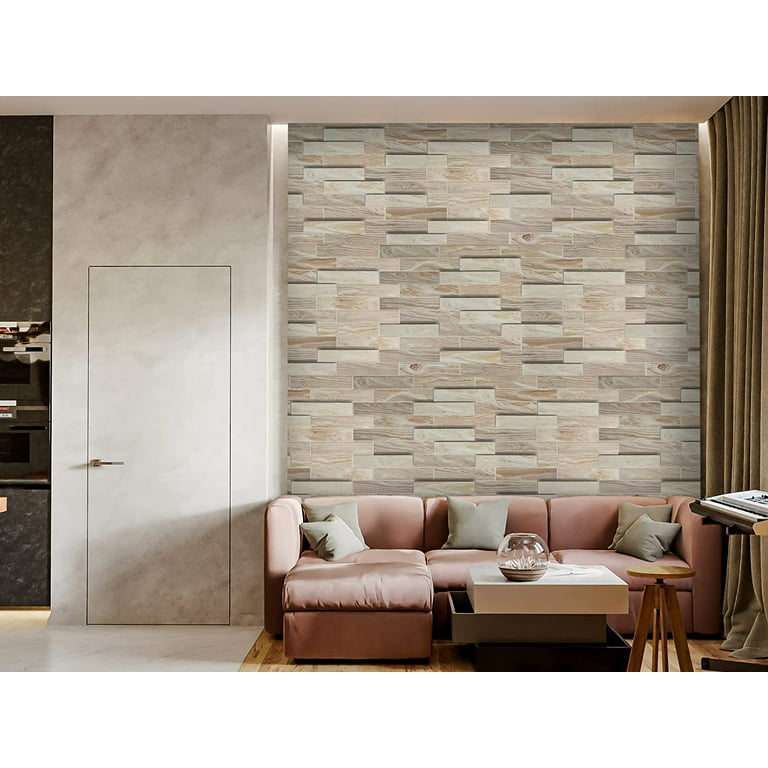Smart Profile – 3D Wall Panels For Interior Wall Decor Non-Adhesive Thin  Pvc Wood Bleached Decorative Wall Panels 2 Pack (10.6 Sq Ft) Textured Wall  Tiles For Home And Office Size (38.5