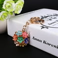 thumbnail image 2 of Alloy Five Flower Keychain Pretty Heart Key Keychain Rhinestone Key Ring Purse Charm Pendant Gift, 2 of 8