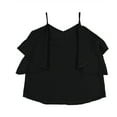 thumbnail image 2 of Bar Iii Womens Studded Flounce Cold Shoulder Blouse, 2 of 2