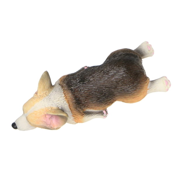 1 tipos de adorables perros Corgi durmiendo en miniatura para jardín de hadas. 3