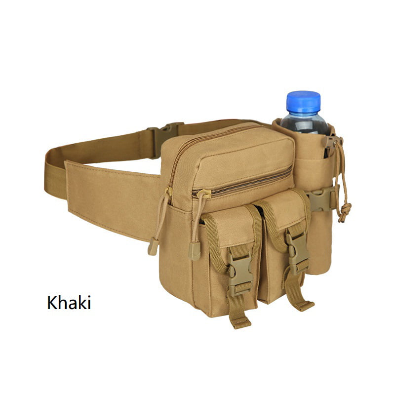 Sport Tactical Military Hiking Travel Water Bottle Belt Fanny Pack Waist Bag WE 