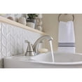 thumbnail image 3 of Moen&nbsp;Haber Spot Resist Brushed Nickel 2-handle 4-in Centerset WaterSense Bathroom Sink Faucet with Drain, 3 of 4