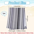 thumbnail image 2 of Beach Sling Chair Canvas 45x17 Inch Gray Black White Stripes Replacement Deck Chairs Cloth Fabric Folding Lounge Chair Cover Canvas for Sunbathing Garden Courtyard Patio Outdoor DIY, 2 of 9