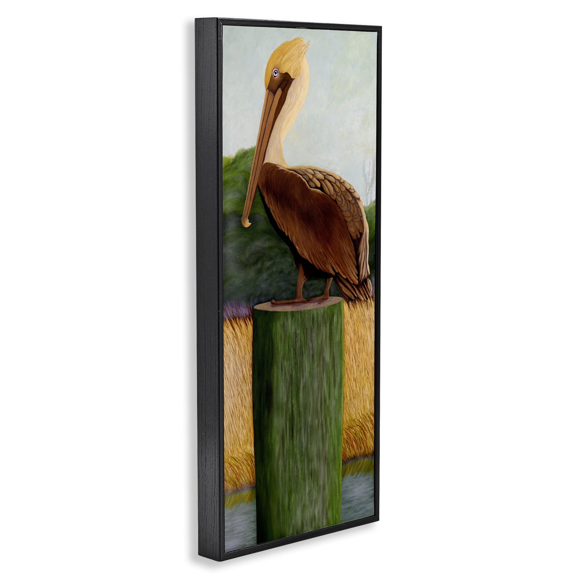 Stupell Industries Blue Eyed Pelican Black Framed Giclee Art, design by Barbara Fallenbaum