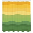 thumbnail image 3 of Ambesonne Abstract Shower Curtain, Wavy Lines Waves Earth, 69"Wx84"L, Reseda Green Mustard, 3 of 3