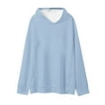 thumbnail image 6 of Women's Long Sleeve Hooded Zipper Jacket Sweatshirt Top Breastfeeding Nursing Solid Color Casual Loungewear Travel Essential Gift for Women | Sopatenor,Light Blue XL, 6 of 9