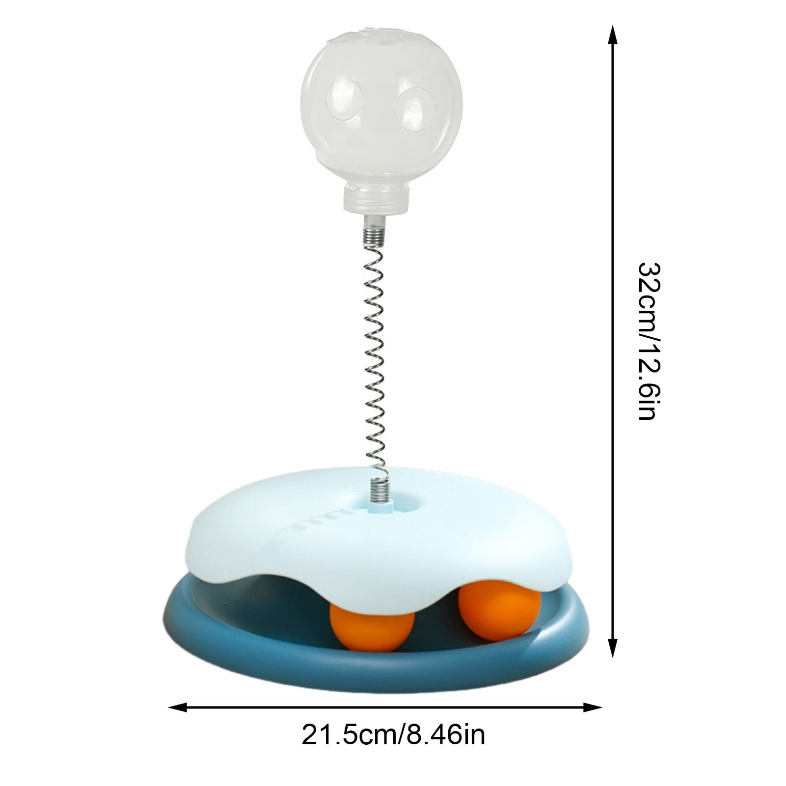 tasrioml Interactive Cat Treats Dispenser Toy Leaking Food Ball Pet Feeder Toy Puzzle Pet Slow Feeder with Ball Track for Indoor Cats Dogs