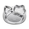 thumbnail image 1 of PEONAVET Plateau de Repas en Acier Inoxydable pour Enfants, Plateau de Repas Compartimenté, Vaisselle pour Bébé, Repas à la Maison, Mignon Plateau de Repas Compartimenté, 1 of 3