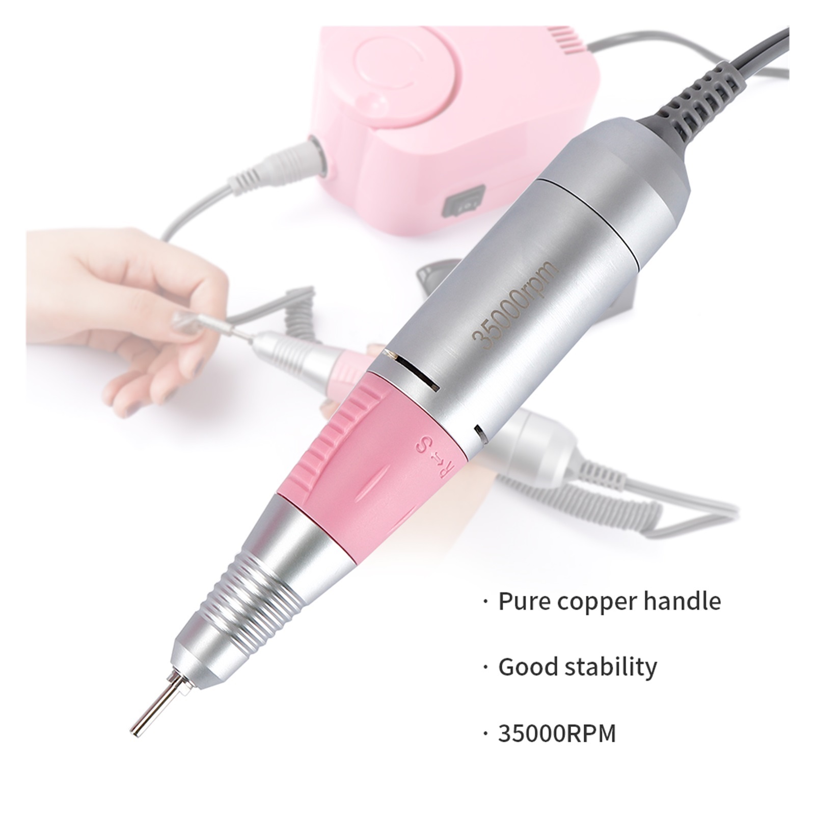 35000RPM Electric Nail Drill Manicure Machine Set For Nail, Pedicure Machine, Fingernail Drill Equipment, Manicure Tools ,Low Noise