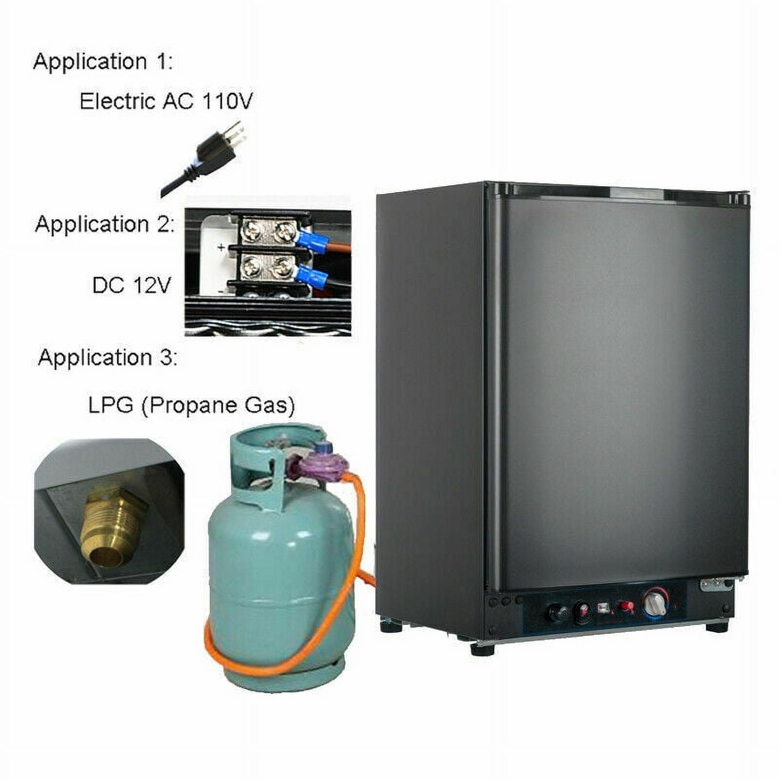 Smad 3 Way RV Fridge 2.1 Cu.ft, Gas Propane Refrigerators, Outdoor  Camper, Campervan, Travel, Yacht