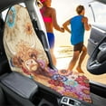 thumbnail image 3 of Binienty Highland Cow Car Seat Towel Cover After Gym Beach Running Athletic Hippie Floral Removable Car Sweat Towel Front Seat Cover Accessories, 3 of 7