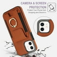 thumbnail image 4 of Allytechgroup iPhone SE 2022/2020/ iPhone 7 8 Case with Wallet, Ring Holder Stand Cards Slots Cash Pocket Drop Protection Retro Leather Case for Girls Women, Brown, 4 of 8