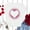 White, variant on Women Love Heart Printed Graphic Tees Shirt Short Sleeve Tops Tshirts Round Neck Loose Tops