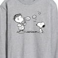 thumbnail image 3 of Peanuts - Rerun And Snoopy Bubbles - Men's Long Sleeve T-Shirt, 3 of 6