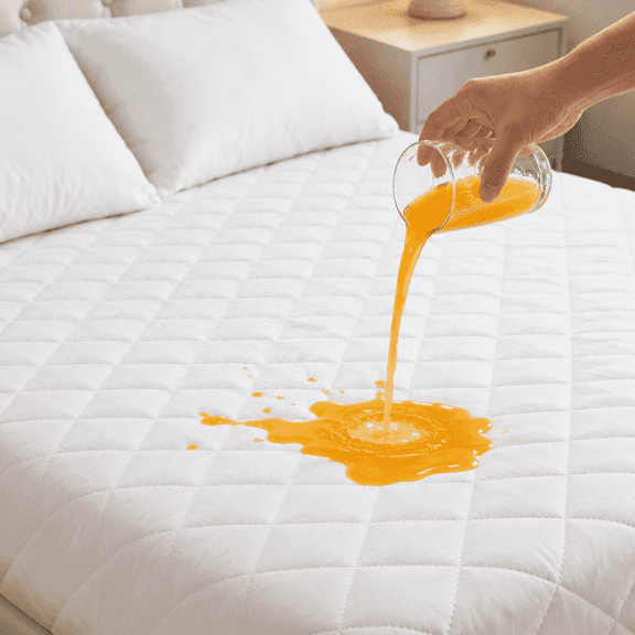 CLEANCOOL Queen Size Waterproof Mattress Protector, Deep Pocket, Breathable & Noiseless, Soft and Comfortable, White