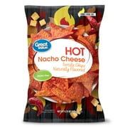 Great Value Hot Nacho Cheese Tortillas Chips, 9.75 oz