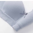 thumbnail image 6 of Daiosportswear Wireless Tshirt Bra for Women Comfort Adjustable Strap No Underwire Seamless Full Coverage Everyday Bras Blue 38, 6 of 8