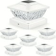 thumbnail image 4 of 4/6/8 Pack Outdoor Solar Column Cover Light Bright 2 Modes LED Solar Fence Deck, 4 of 4