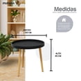 thumbnail image 4 of Mubson Mesa de Centro Redonda para Sala o Recamara de Madera MDF. Mesa Decorativa para Exteriores o Interiores Mubson  Minimalista, 4 of 8