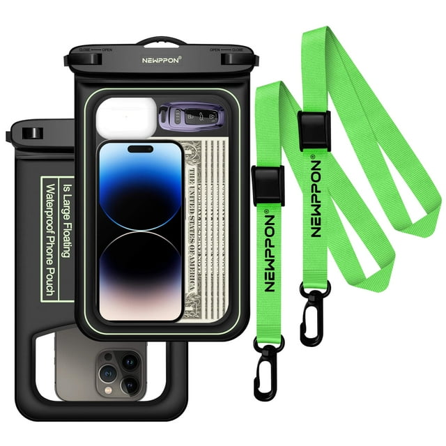 Funda para teléfono Newppon, flotante, impermeable, de 10.5 pulgadas, paquete de 2