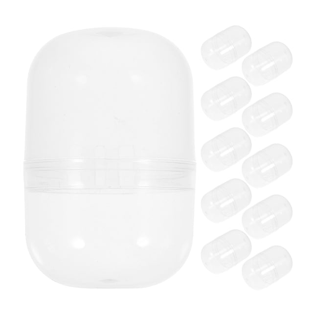 40 cápsulas rellenables de plástico transparente para máquinas expendedoras de chicles, juguetes, premios, recuerdos de fiesta y almacenamiento de dulces.