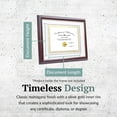 thumbnail image 2 of 14" x 17" Rockefeller Mahogany with Gold Rim Diploma Frame, Displays 14" x 17" Certificate or 16" x 20" Document without Mat, College Degree Frame with Glass, White Mat, 2 of 12