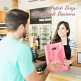 thumbnail image 4 of 50 Pcs Thank You Merchandise Bags,11.8*7.8inch Plastic Shopping Bags for Business,with Handle for Boutiques,Clothes, Wholesale (Pink), 4 of 6