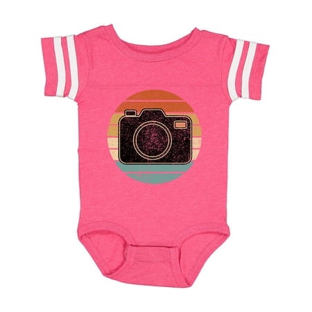 

Inktastic Photographer Gift Retro Sunset Camera Gift Baby Boy or Baby Girl Bodysuit