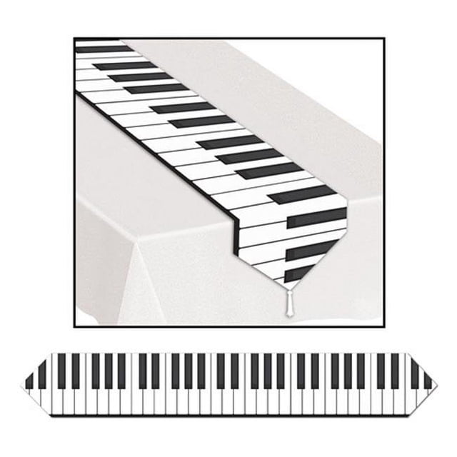 Beistle 57882 Chemin de Table Imprimé Clavier de Piano - Lot de 12