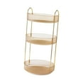 thumbnail image 4 of Soporte para brochas de maquillaje, especiero, bandeja de almacenamiento de 3 capas, portátil, para frutas, vitrina de cosméticos para tocador, mesa oro, 4 of 9