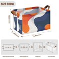 thumbnail image 7 of Yayeee Foldable Storage Basket for Shelves with Handles Waterproof Cloth Bins, Blue Abstract Wavy, 7 of 7