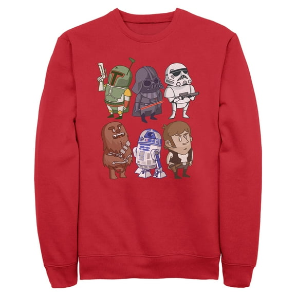 Mens Star Wars Cartoon Crew Sweatshirt