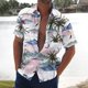 thumbnail image 3 of Camisa retro para hombre 2024, camisas de manga corta con estampado de árbol de coco, ropa informal de playa para hombre, camisas hawaianas holgadas de gran tamaño para hombre, 3 of 5