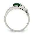 thumbnail image 2 of Sterling Silver Green CZ w/CZ Accents Ring, 2 of 6