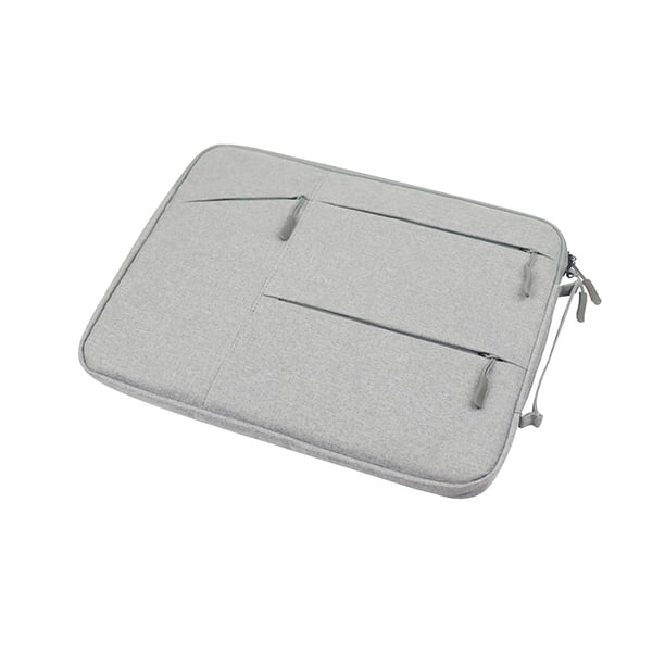 Funda para portátil con 6 bolsillos de malla, resistente al desgaste, práctica, elegante e impermeable. gris370mmX265mmX20mm